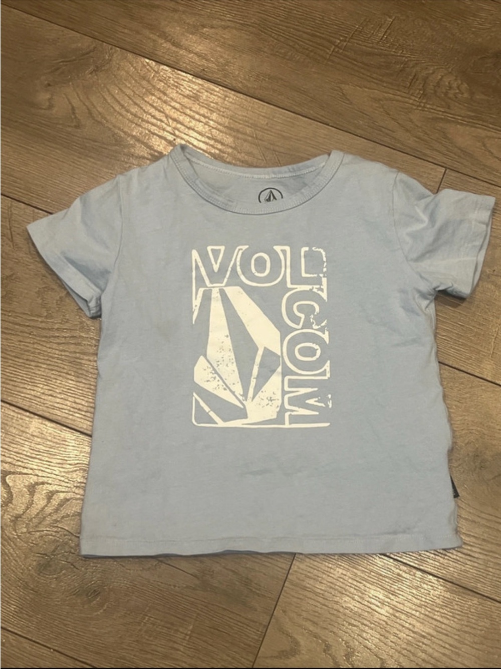 Volcom Light Blue Kids Logo Tee